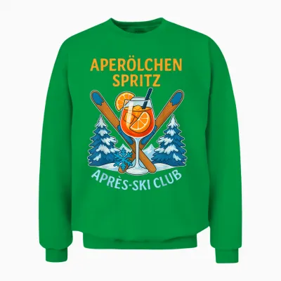 Aperölchen Spritz Après Ski Club X Skiing Unisex Sweatshirt - Irish Green