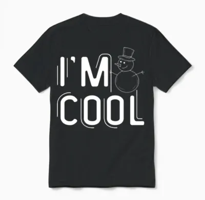 Cool Best Selling Snowman Design Unisex T-Shirt - Black