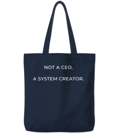 Not_a_ceo_a_system_creator_white Tote Bags - Navy