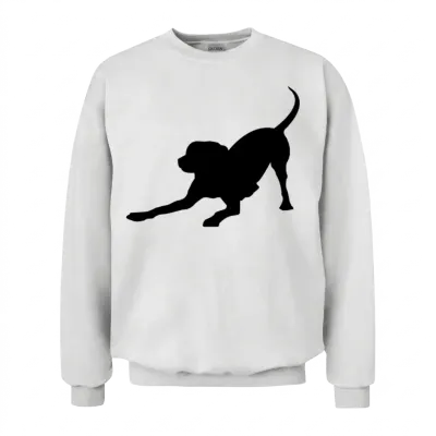 Playful Dog Unisex Sweatshirt - White