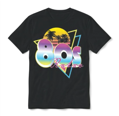 80s Retro Unisex T-Shirt - Black