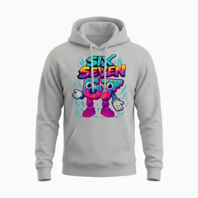 Funny Meme 67 Six Seven 6 7 Italian Brainrot Youth Boys Unisex Hoodie - Ash