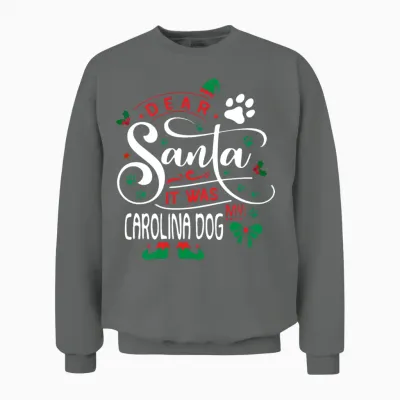 Carolina Dog Dog Christmas Dog Breed Unisex Sweatshirt - Graphite Heather