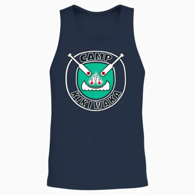 Camp Kikiwaka Logo for Red Unisex Tank Top - Navy