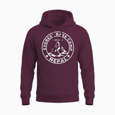 Everest Base Camp Unisex Hoodie - Maroon