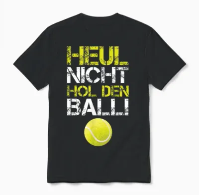Funny Tennis Player Tennis Ball Unisex T-Shirt - Black