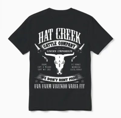 Hat Creek Cattle Company Unisex T-Shirt - Black