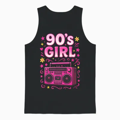 90's Girl - 90s 90s 1990s Retro Nineties Party Unisex Tank Top - Black