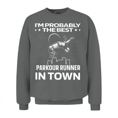 Parkour Free Running Funny Unisex Sweatshirt - Graphite Heather