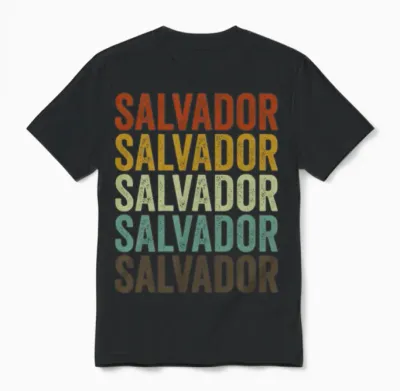 Salvador Brazil Retro Vintage Unisex T-Shirt - Black