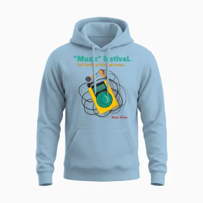 Music Festival - Music Masters Unisex Hoodie - Light Blue