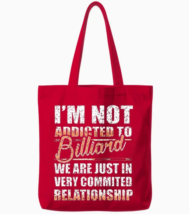 Billiard Pool Snooker Vintage Gift Tote Bags in Red