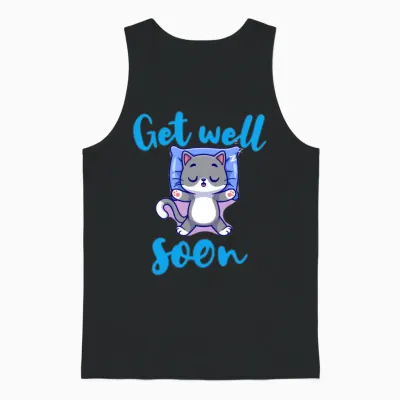 Get Well Soon Unisex Tank Top - Black