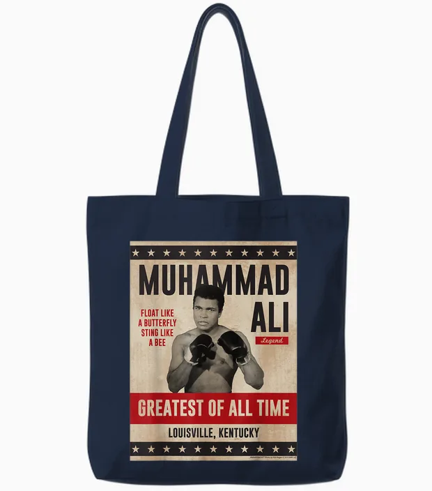 Muhammad Ali - Ali Tote Bags in Navy