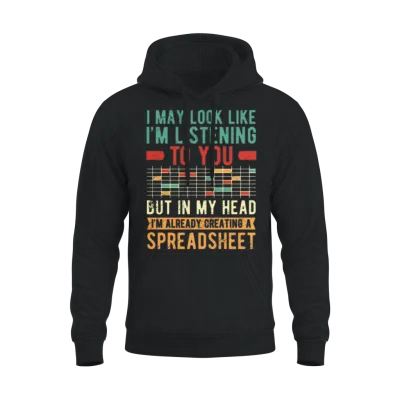 Funny Spreadsheet Funny Actuary Unisex Hoodie - Black