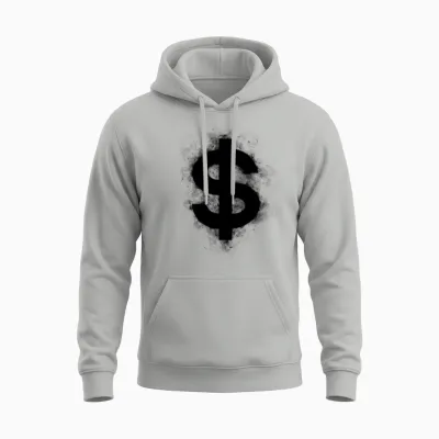 Dollar Black Unisex Hoodie - Ash