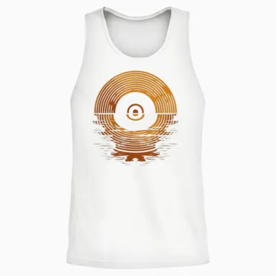 Vinyl Record Lp - Record Collector Vinyl T-Shirt, Black Unisex Tank Top - White