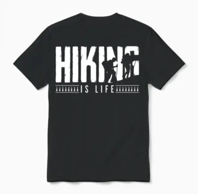 Hiking Unisex T-Shirt - Black