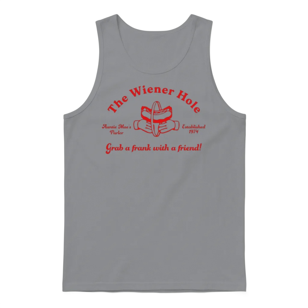 The Wiener Hole Grab a Frank with a Friend! Unisex Tank Top - Sport Grey