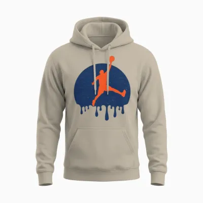 Retro Basketball Dripping Unisex Hoodie - Sand