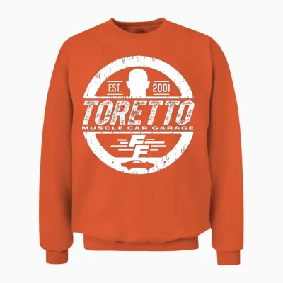 Fast and Furious Logo with Dom Toretto Unisex Sweatshirt - Orange
