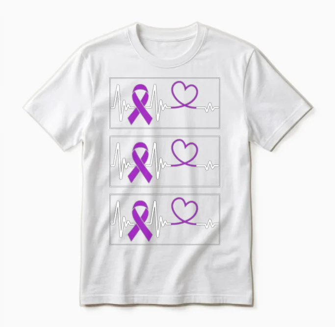 Domestic Violence Awareness Shirt, Heartbeat Unisex T-Shirt in White