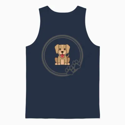 Dog Lover Unisex Tank Top - Navy