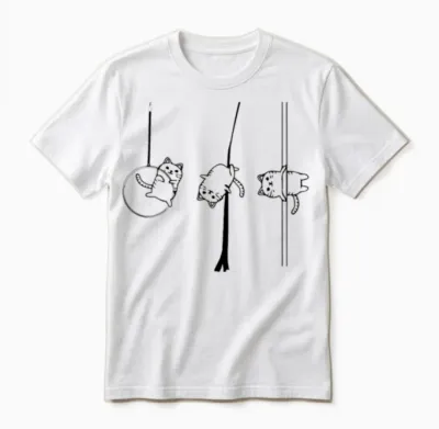 Circus Aerialist Cat Aerialist Yogi Dancer Aerial Unisex T-Shirt - White