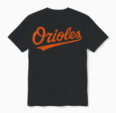 Retro Oriole Tee Cute Oriole Gifts Women Men Kids Boys Girls Unisex T-Shirt - Black