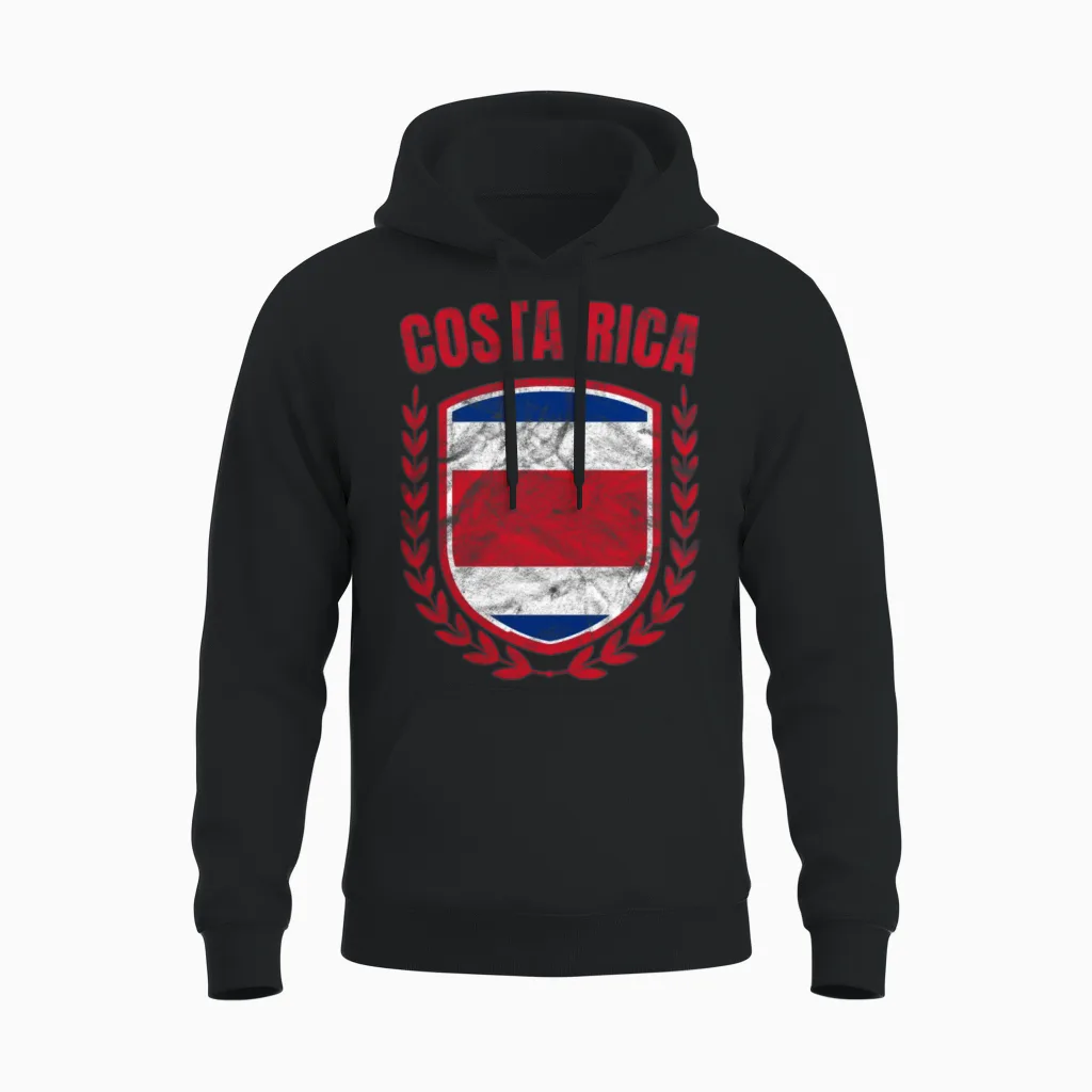 Costa Rica Unisex Hoodie in Black