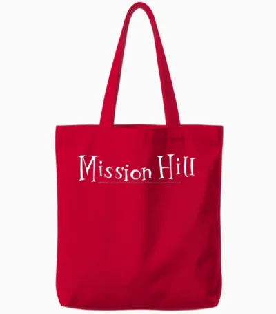 Mission Hill Faces T-Shirts Tote Bags - Red