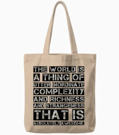 Awesome Funny Quotes Tote Bags - Natural