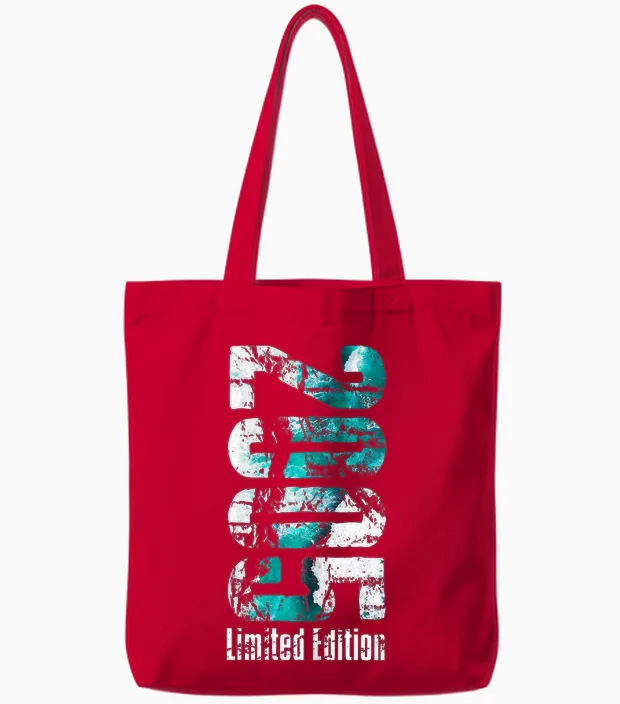 20 Years Man Born in 2005 Birthday 20 Years Limited Edition T-Shirt, Black, S Tote Bags in Red
