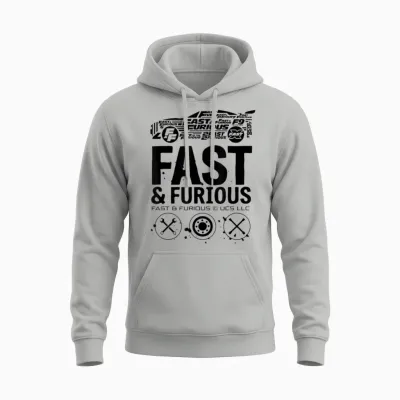 T-Shirt with German Text "ich Habe Keine Freunde Fast & Furious Film-Merch Unisex Hoodie - Ash