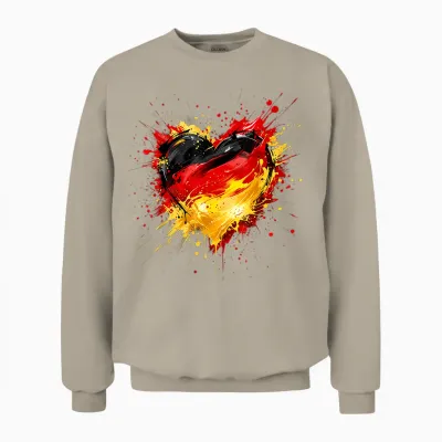 Deutschland Herz Unisex Sweatshirt - Sand
