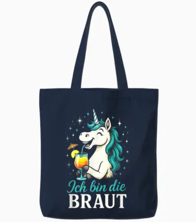 Ich Bin Die Braut - Einhorn Tote Bags - Navy