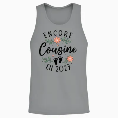 Encore Cousine 2027 Annonce Bébé Tu Vas Encore être Cousine Unisex Tank Top - Sport Grey