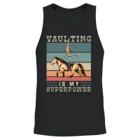 Horse Riding Vaulting Is My Superpower Unisex Tank Top - Black – 2