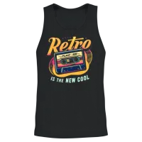 Retro Cool Cassette Unisex Tank Top - Black – 2