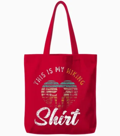Hiking Hiking Tote Bags - Red