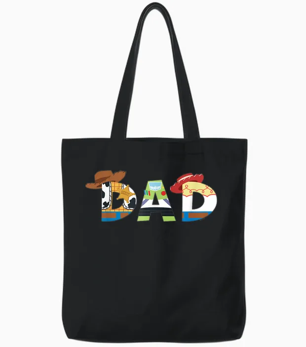 Disney and Pixar’s Toy Story Dad Father’s Day Birthday Tote Bags in Black