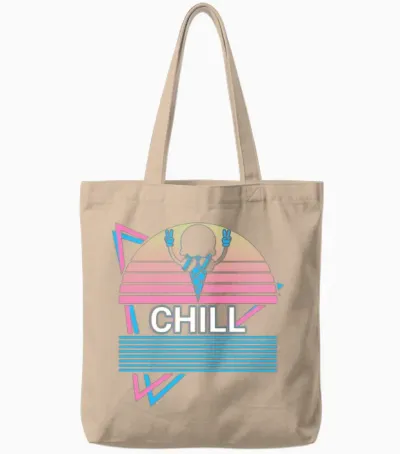 Ice Cream Retro Tote Bags - Natural