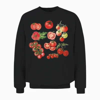 Tomate Saison Jardinage Légumes Fermier Ferme Hommes Femmes Enfant Unisex Sweatshirt - Black