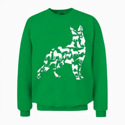 Dog Owner Dog Lover Silhouette Unisex Sweatshirt - Irish Green