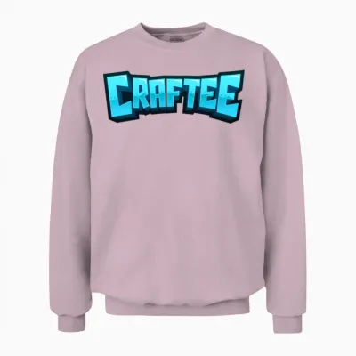 Craftee Gaming Logo Unisex Sweatshirt - Light Pink