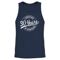 30 Years Marriage, Funny 30th Wedding Anniversary Unisex Tank Top - Navy – 2