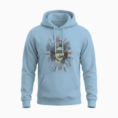 Sex Pistols God Save the Queen Rock Music Band Unisex Hoodie - Light Blue