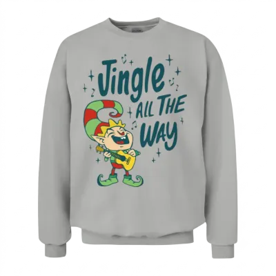 Funny Christmas Elf Unisex Sweatshirt - Ash