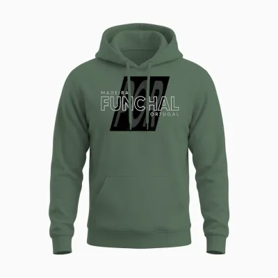 Funchal Portugal Performance - Funchal Madeira Portugal Unisex Hoodie - Military Green