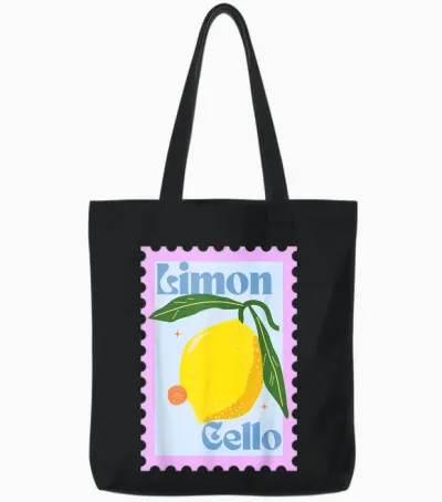 Limoncello Lemons Italian Summer Tote Bags - Black